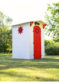 Resim Mandu Ahşap Soyunma Kabini Xl Kırmızı 