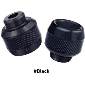 Resim Tongdashop Siyah Alüminyum Ön Çatal Sürgüsü Motosiklet Ön Fork Amortisör Aksesuarları 