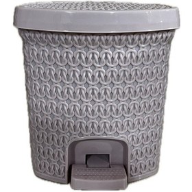 Resim 12 Litre Dantel Model Pedallı Çöp Kovası Beyaz 
