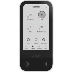 Resim AJAX Keypad Touchscreen Dokunmatik Ekranlı Tuş Takımı Beyaz 