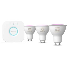 Resim Philips Huewca 4.2W GU10 Renkli Spot Akıllı Ampul 3'lü Başlangıç Seti 