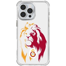 Resim Galatasaray iPhone 16 Pro Max Uyumlu Sarıyla Kırmızı Aslan Telefon Kılıfı Kırmızı 