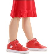 Resim Kiko Kids Coyote Cırtlı Kız Bebek Günlük Bot Ayakkabı Kırmızı 