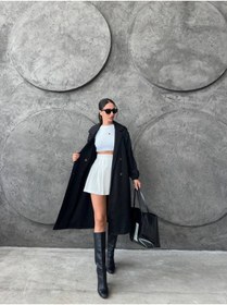 Resim mass fashion Kadın Kuşaklı Cep Detaylı Trençkot 