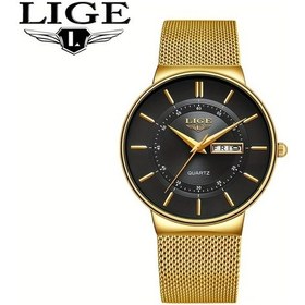 Resim Fochsia Lıge Kadın Mavi Sade Kol Saati Mesh Golden Kordon Çok Fonksiyonlu Mezuniyet Hediyesi Diğer 