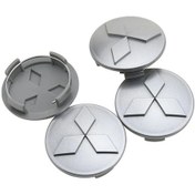 Resim Monyee Mitsubishi Araçları İçin 60mm Kapak, 4'lü Set, Plastik Jant Kapakları, 53mm İç Çap, 10mm Derinlik, Mat Gümüş Rengi 