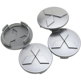 Resim Monyee Mitsubishi Araçları İçin 60mm Kapak, 4'lü Set, Plastik Jant Kapakları, 53mm İç Çap, 10mm Derinlik, Mat Gümüş Rengi 