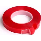 Resim Cevhers Çift Taraflı Bant 25mm X 5mt Kırmızı Şeffaf IS00-CEVHERS CTB325 