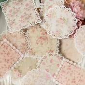 Resim 20 adet Vintage Çiçekli Dantel Kağıt, Scrapbooking, Günlükler & DIY El İşleri için Pürüzlü Kenarlı - Karışık Renkler, Şık Fransız Esintili Tasarım, Scrapbooking Malzemeleri 