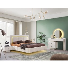 Resim Barcelona Mdf Bazalı Karyola Ve Başlık 
