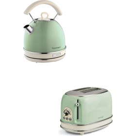 Resim Ariete Vintage Kettle Yeşil 1,7 Litre Ariete Vintage Ekmek Kızartma Makinesi Yeşil 