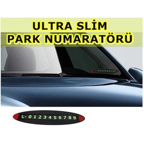 Resim Ultra ince Araç Içi Oto Park Telefon Numarası Numaratör 