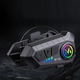 Resim Airstorr Y10-2X Bluetooth 2 Kişi Bağlantılı Kask Intercom Motorsiklet Intercom Bluetooth 5.2 