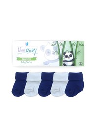 Resim Novibaby 5'li Bambu Yenidoğan Bebek Çorabı I Brave Boy I 0-6 ay "Karışık Renkli" 
