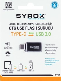 Resim Syrox Usb-3 Den Type-C Ye Dönüştürücü Otg Dt13 