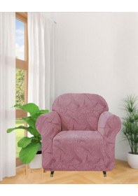 Resim Starmall Jakarlı Sehra Desen Koltuk Örtüsü Esnek Ve Lastikli Tekli Bir Adet Pembe 