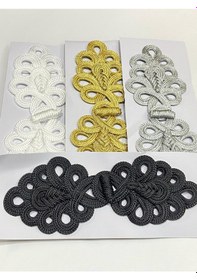 Resim Örgü Düğme / Japon & Çin Düğmesi / Büyük Örgü Düğme / - Gold 