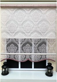 Resim Çift Mekanizmalı Pembe Tül Perde Ve Ekru Stor Perde Stb2015-v06 