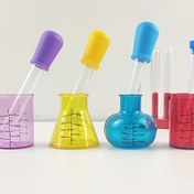 Resim Mini Ölçü Kabı Seti - Renkli Duyusal Öğrenme Aracı, Kendin Yap Bilim Deneyi Kiti, Renk Duyusal Bilim Deneyi Seti - Eğitici STEM Oyuncak Kombinasyonu, Karışık Renkler, Dört Renk Kombinasyonu 