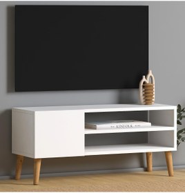 Resim Monte Sehpa Porto Tv Sehpası 90cm Beyaz 