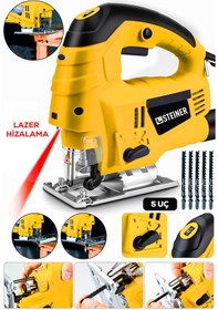 Resim Steiner ST-4600W Devirli Lazerli Pandüllü Dekupaj Testere Sarı 