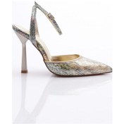 Resim Dgn 6080 Kadin Bilekten Bağlama Abiye Ayakkabi 6080-1974-R1524 Sarı 