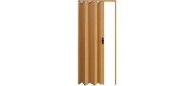 Resim Faran Dekorasyon 102 x 215 Meşe Renk Camsız Pvc Akordiyon Katlanır Kapı - Frnakmodel-14 