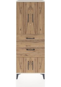 Resim Hyperion Dolap 3 Raflı 2 Çekmeceli 4 Kapaklı 60x44x163 Aytaşı-çam Aytası 