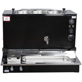 Resim Anka Pro Plus Otomatik Çay Kazanı 3 Demlikli 30 Litre Siyah Elektrik Doğalgaz 