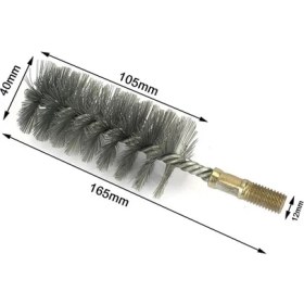 Resim Mingjin Shop 1 40MM Tarzı Dişli Tel Fırça Metal Fırça Çalışma Paslanmaz Çelik Tel Boru Boru Temizleme Baca Fırça Seti mm (Yurt Dışından) 