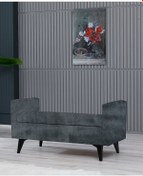 Resim Toffet Bazalı Değiştirilebilir Kollu Süngerli Yüksek Plastik Ayaklı Puf - Bench2 