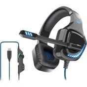 Resim Pell Ovleng GT97 LED Stereo Kablolu Oyuncu Kulaklığı Siyah 