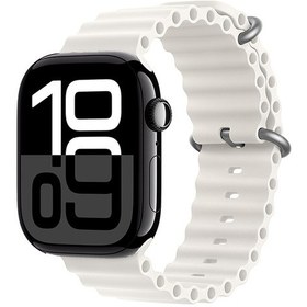 Resim Watch 10 42mm Uyumlu Zore Krd-75 Silikon Kordon-beyaz 