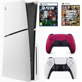 Resim Sony Playstation 5 slim cd cfı-2116 EN YENİ versiyon +2.DUALSENSE KIRMIZI FC26+GTA5(İTHALATÇI GAARNTİLİ) 