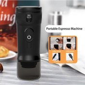 Resim Tongdashop Hilton Taşınabilir Pompa Basınçlı Espresso Makinesi 100ml Araba Ev Siyah Kahve Kapsülleri Uyumlu 