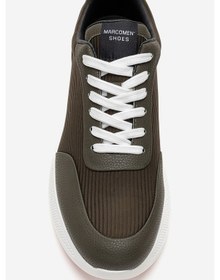 Resim Marcomen Erkek Yüksek Taban Bağcıklı Deri Comfort Sneaker MC 20276 HAKİ 