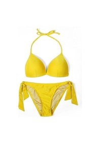 Resim Endeep Beria Kadın Üçgen Yarım Dolgulu Hardal Bikini Takımı Çok Renkli 