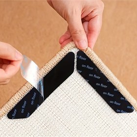 Resim 10 Adet Siyah Kaymaz Halı Pedleri - Sert Zeminlerde Halıları Güvence Altına Alan Dayanıklı, Yıkanabilir ve Yeniden Kullanılabilir Kauçuk Matlar. 