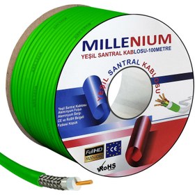 Resim MILLENIUM Anten Kablosu Rg6 U4 100 Metre Yeşil 