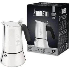Resim AyrStore - Venus: 2 Cups Ocak Üstü Espresso Pişirici - 85ML - Gümüş Renk - Paslanmaz Çelik Gövde - 