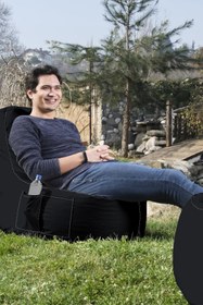 Resim earmut Eva Spor Dikiş Armut Koltuk Siyah 