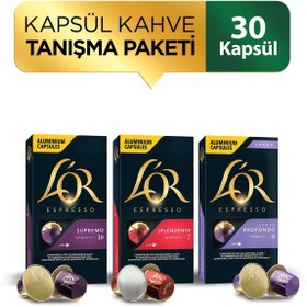 Resim L'OR Nespresso Uyumlu Kapsül Avantaj Paketi (L'or Supremo + Splendente + Lungo) 
