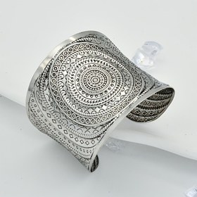 Resim Bohem Punk Vintage Yuvarlak Açık Bileklik - 18K Altın Kaplama, İnci Geometrik Desenler, Partiler ve Tatiller için Mükemmel, Tüm Mevsimler İçin Uygun, Parti Aksesuarı|Bohem Tarzı|Dayanıklı Bileklik 