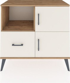 Resim Hyperion Şifonyer 2 Raflı Tek Çekmeceli 2 Kapaklı 88x44x80 Çam-aytaşı Aytaşı 