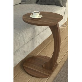 Resim Tekerlekli C Yan Sehpa | Koltuk ve Yatak Yanı Laptop Masası | Taşınabilir Pratik Servis Sehpa Modeli 