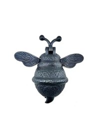 Resim Antika Tarz Dekoratif Pirinç Arı Kapı Tokmağı, Taktak - Büyük, 163x150mm, Oksit Siyah 