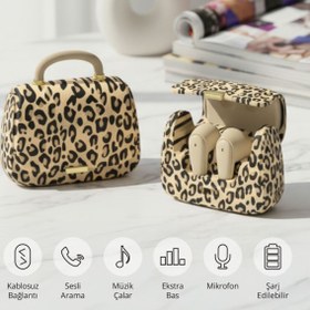 Resim Piranha 9980-C Çanta Tasarımlı TWS Kablosuz Bluetooth Kulak İçi Kulaklık / Bluetooth V5.4 / Type-C / Şarjlı 