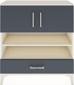 Resim Arges Şifonyer 4 Raflı Tek Çekmeceli 2 Kapaklı 88x30x96 Aytaşı-antrasit Aytası 