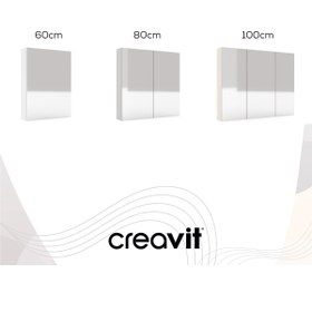 Resim Creavit D10 100 cm Melamin Aynalı Dolap Beyaz 
