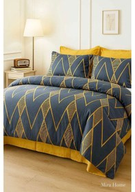 Resim Çift Kişilik Pamuklu Nevresim Takımı Royal Baklava Desen Çok Renkli 